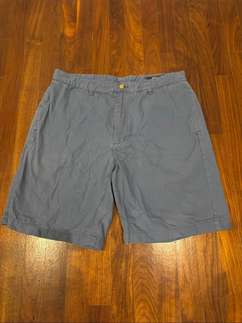 Vineyard Vines Slate Blue Flat-Front Men's Shorts